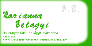 marianna belagyi business card