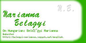 marianna belagyi business card